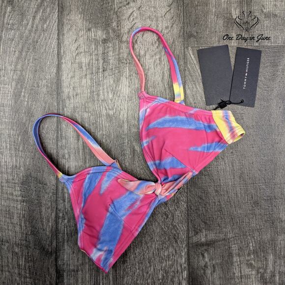 Tommy Hilfiger Tie Knot Bikini Top Size XS - Picture 3 of 4
